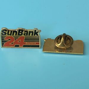 Sunbank 24 Daytona NASCAR vintage pin 1980s race